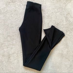 Zara Black Split Hem Ottoman Leggings.